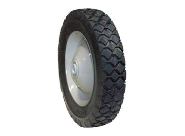 Steel Wheel 8"X 1.75"Diamond Tread. Painted White.